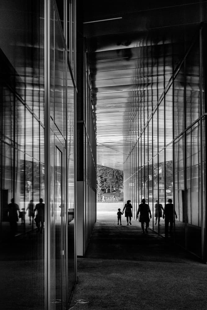 Silhouettes in Modern Reflections by Aleš Klabus — canvas wall art