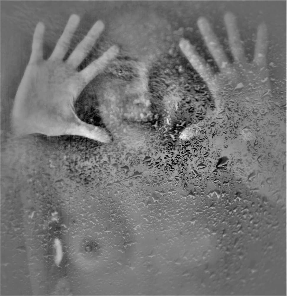 Vulnerable Hands on Glass by Cristian Andreescu — canvas wall art