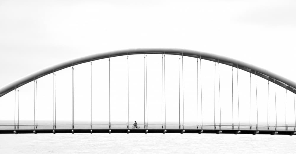 Rider on Modern Arch by Ivan Huang — canvas wall art