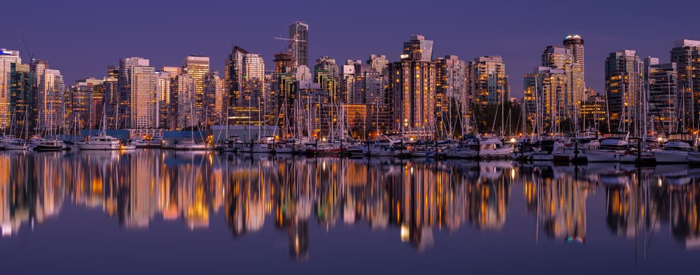 City Marina Twilight by Andreas Agazzi — canvas wall art