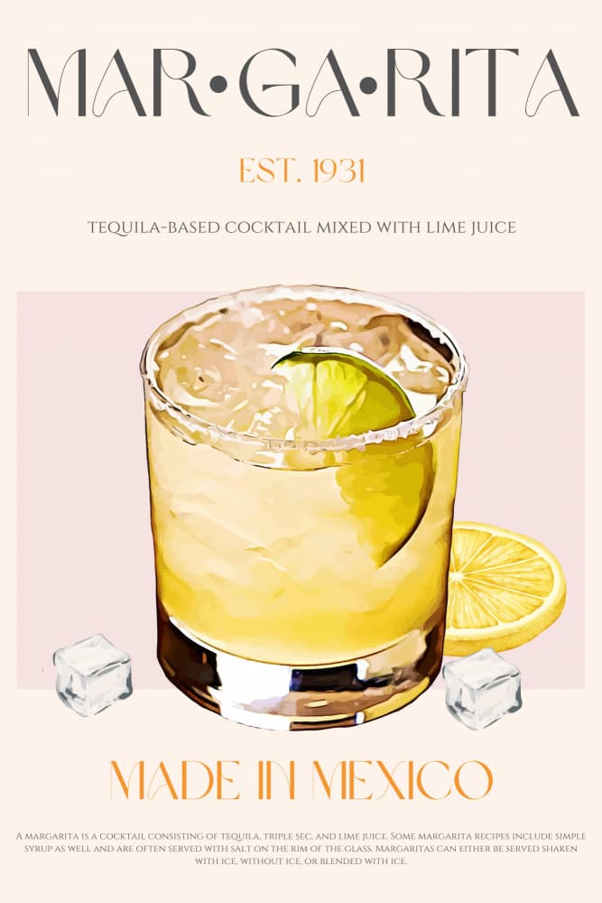 Classic Margarita Recipe by Nazma Khokhar — canvas wall art