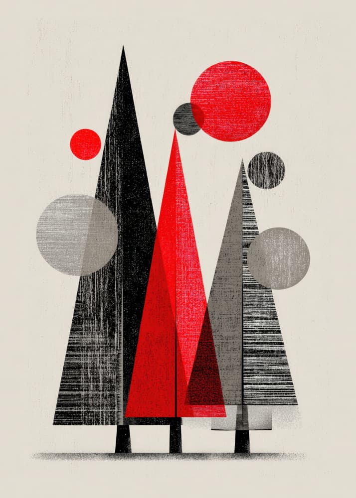 Modern Christmas Forest by Justyna Jaszke — canvas wall art