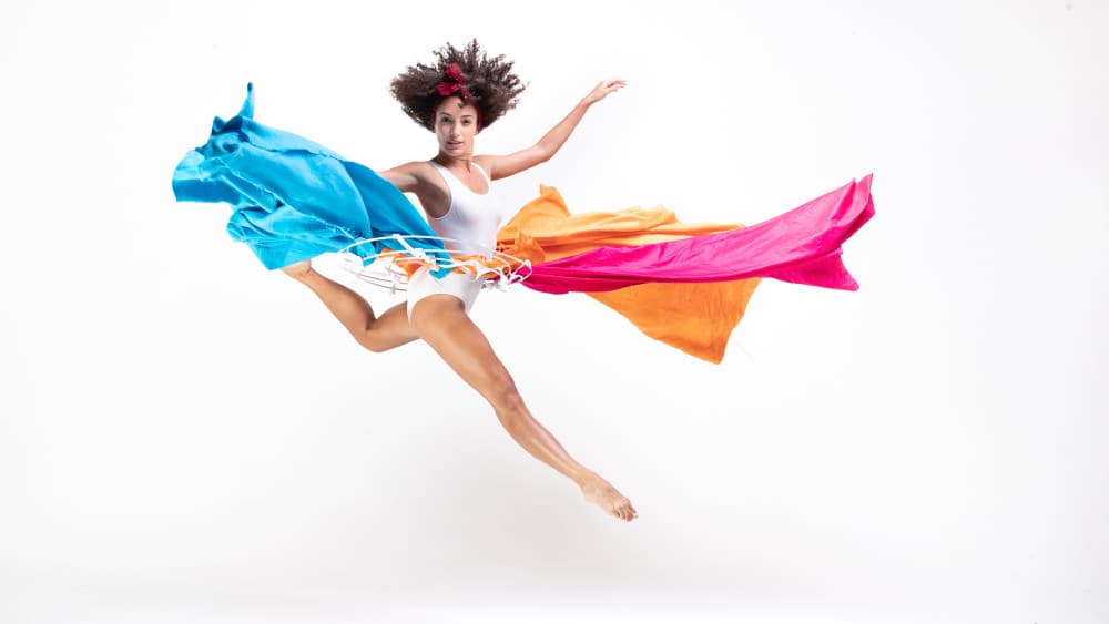 Dynamic Fabric Leap by Joan Gil Raga — canvas wall art