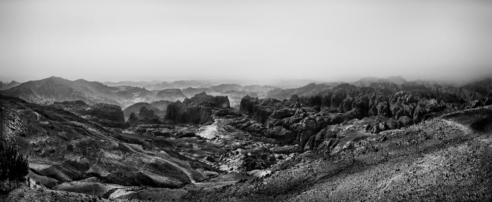 Desert Mountain Panorama by Piet Flour — canvas wall art