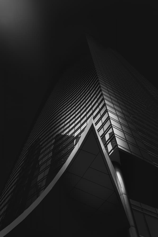 Upward Skyscraper View by Makihiko Hayama — canvas wall art
