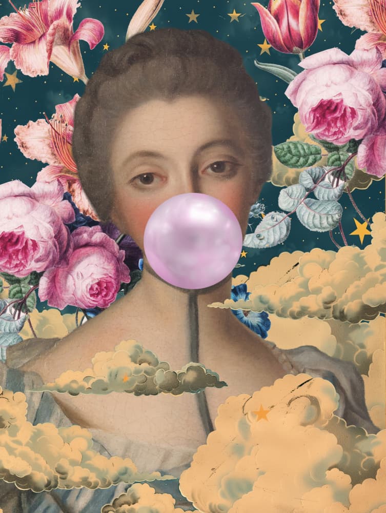 Surreal Floral Bubble Gum by Talitha McQueen — canvas wall art