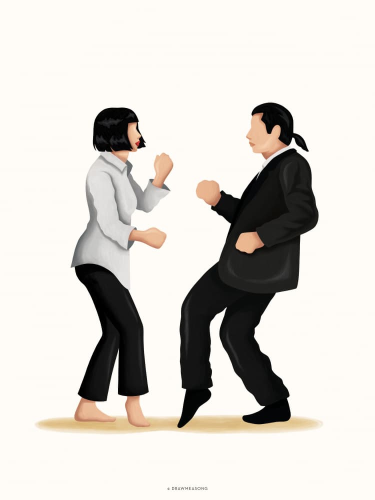 Iconic Dance Partners by Nour Tohme — canvas wall art
