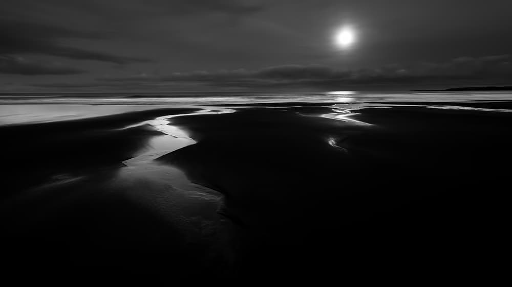 Moonlit Beach Stream by Gunarto Song — canvas wall art