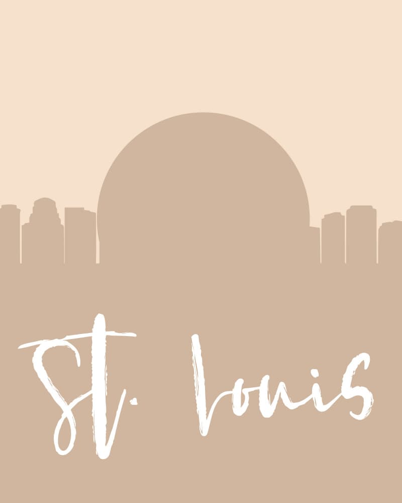 St Louis Arch Skyline by Emiliano Deificus — canvas wall art