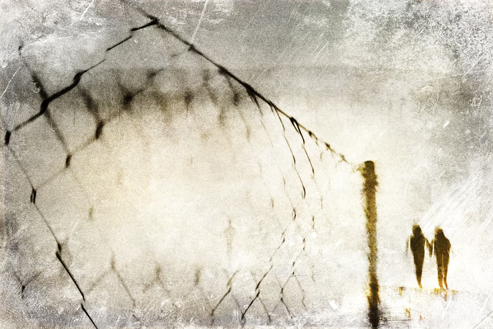 Urban Fence People by Gustav Davidsson — canvas wall art