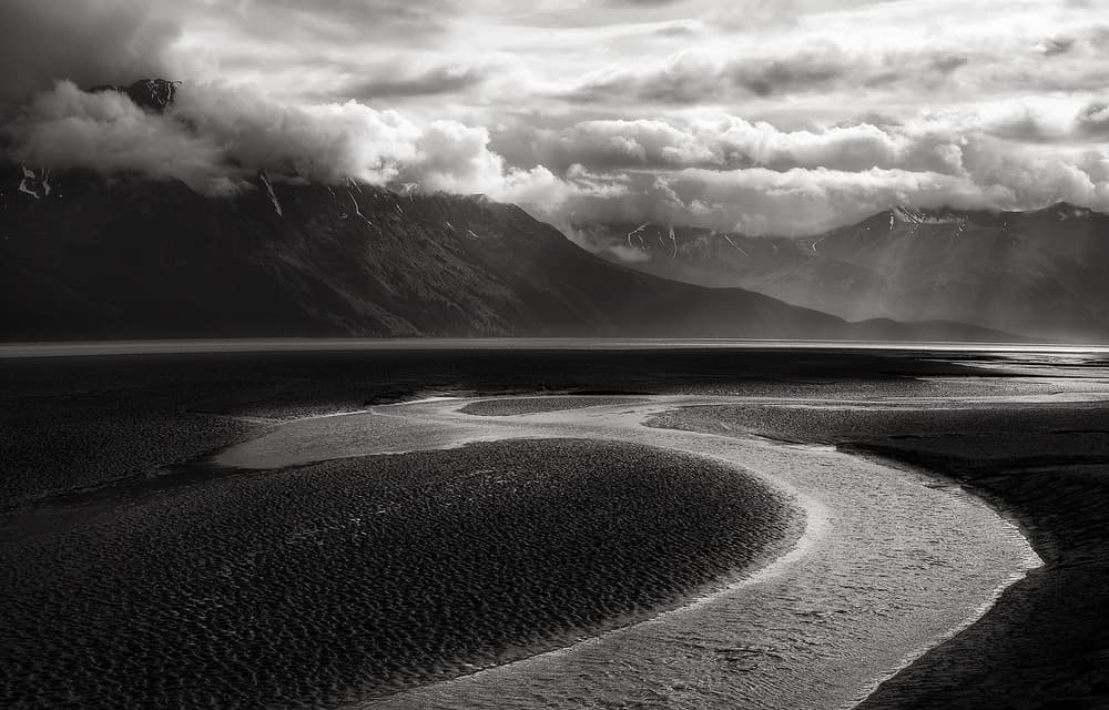 Winding River Mountains by Dani BS. — canvas wall art