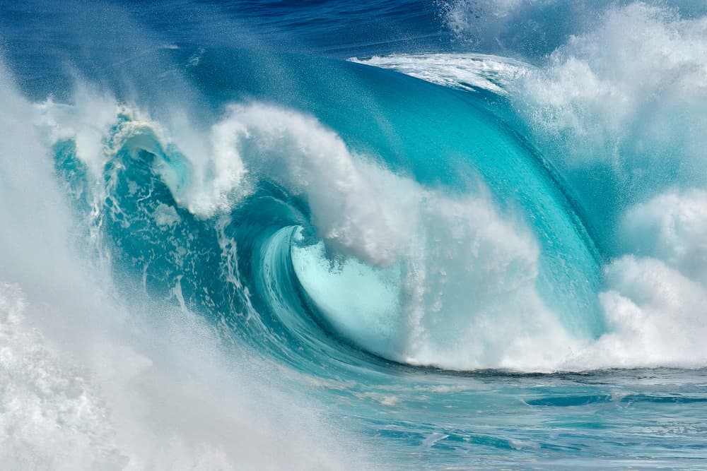 Crashing Turquoise Wave by Daniel Montero — canvas wall art