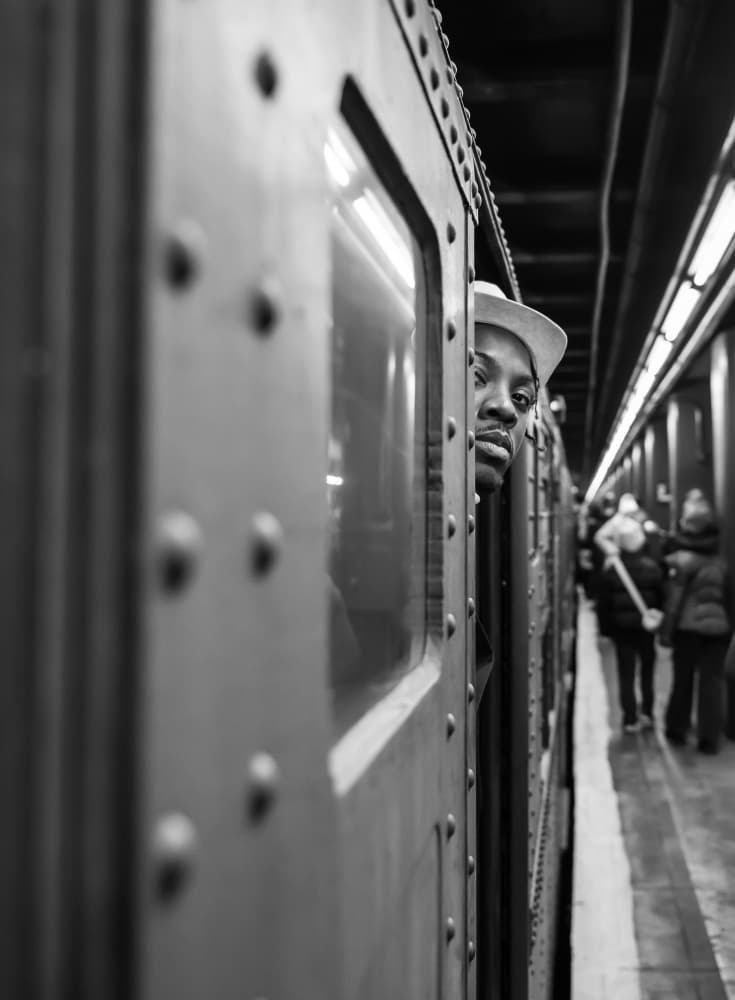 Subway Window Gaze by Tong Zhang — canvas wall art