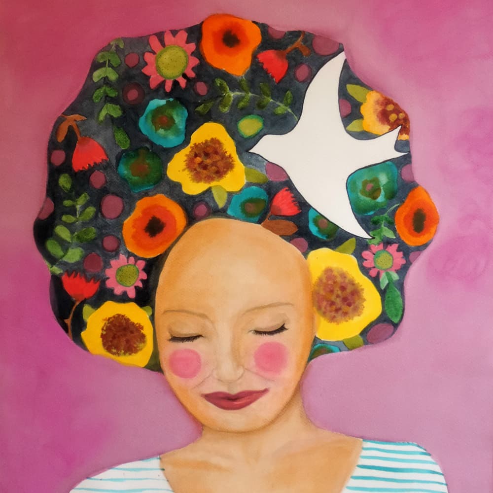 Serene Floral Dreams by Sylvie Demers — canvas wall art
