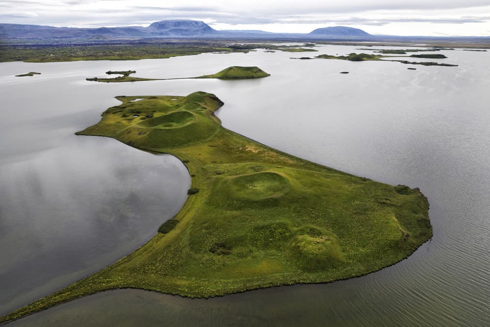 Green Crater Islands by Þorsteinn H. Ingibergsson — canvas wall art