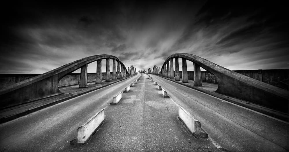Dramatic Highway Arches by Maurits De Groen — canvas wall art