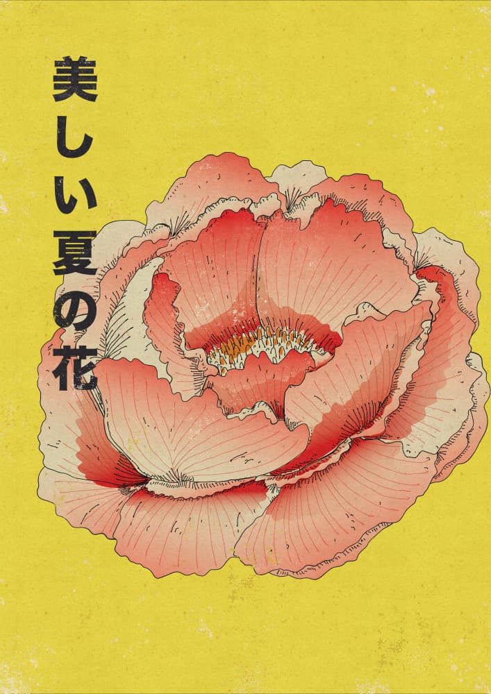 Japanese Summer Peony by Nicholas — canvas wall art