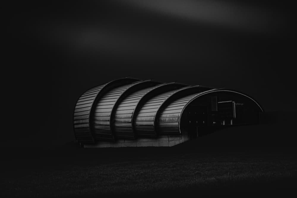 Dark Curved Architecture by Fred Louwen — canvas wall art