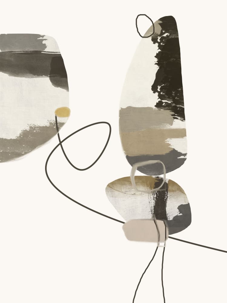 Organic Abstract Shapes by Roberto Moro — canvas wall art