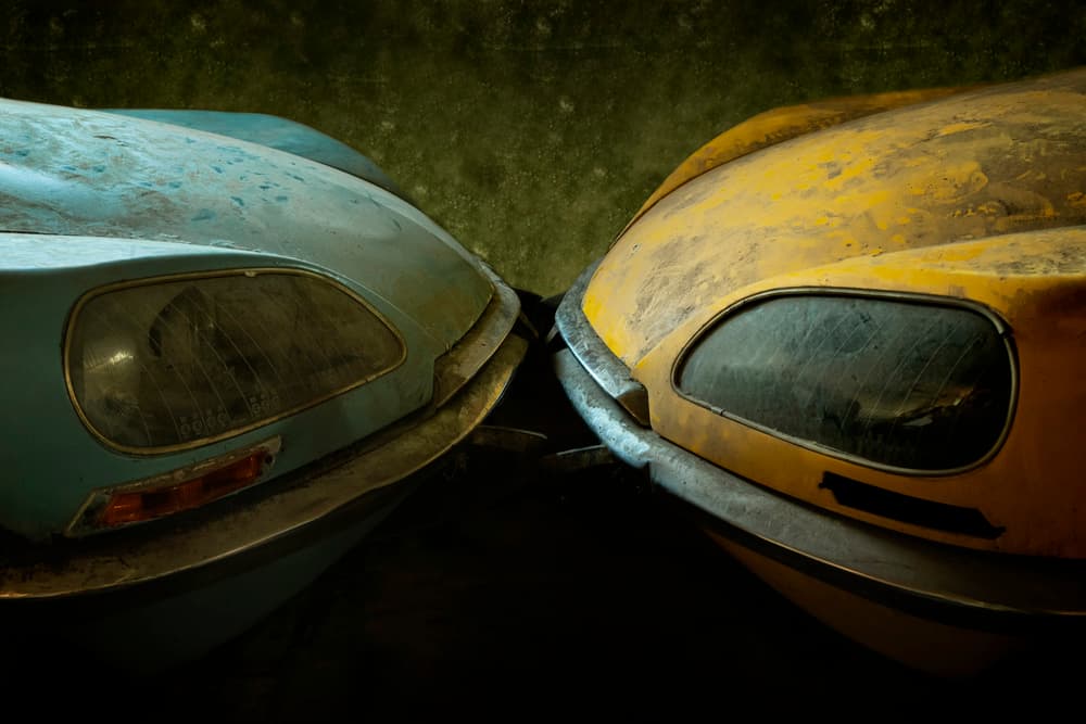 Forgotten Retro Cars by Vincent Willems — canvas wall art