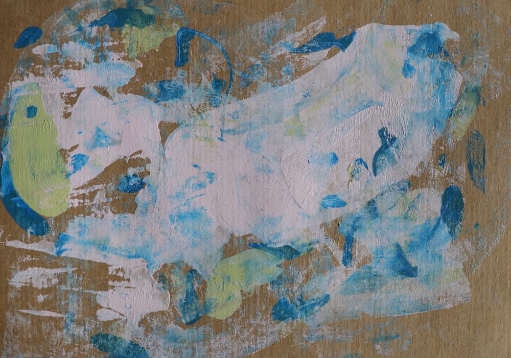 Soft Blue Green Abstract by Santhosh ch — canvas wall art