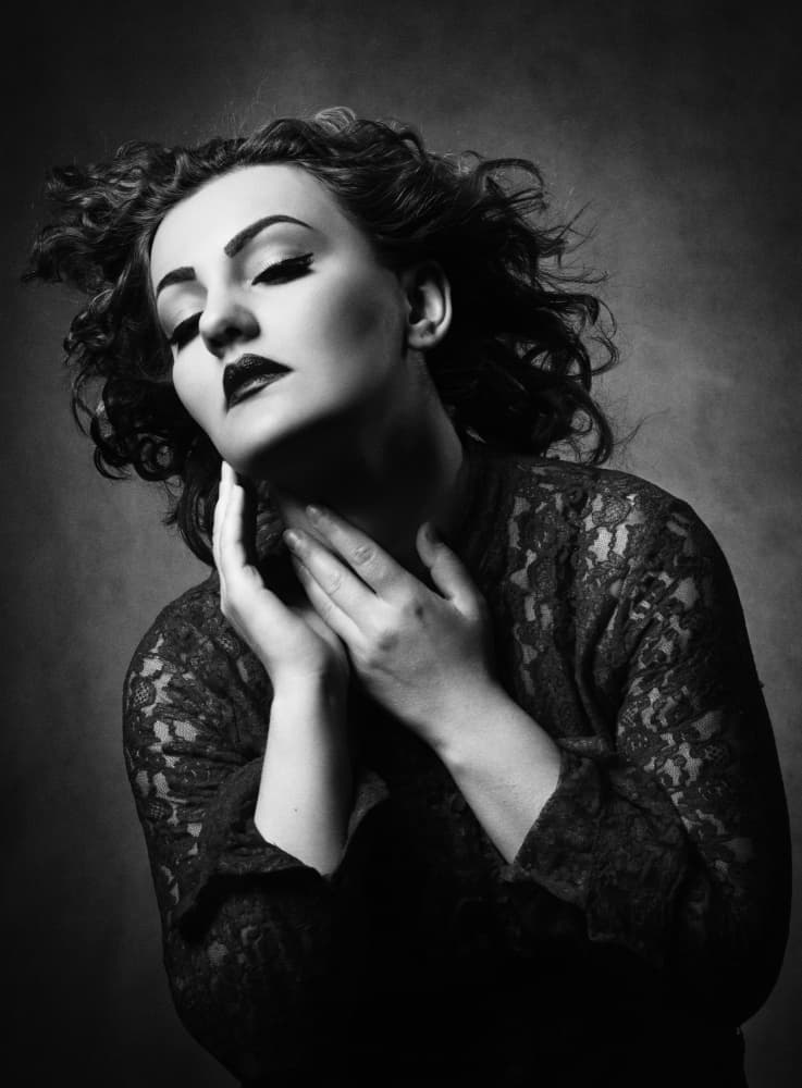 Dramatic Vintage Portrait by Glamour Studio — canvas wall art
