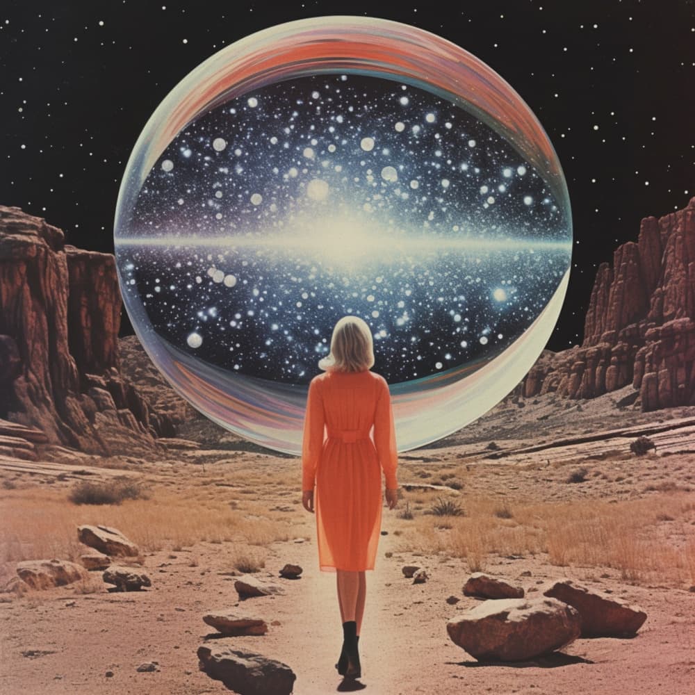 Cosmic Desert Portal by Samantha Hearn — canvas wall art