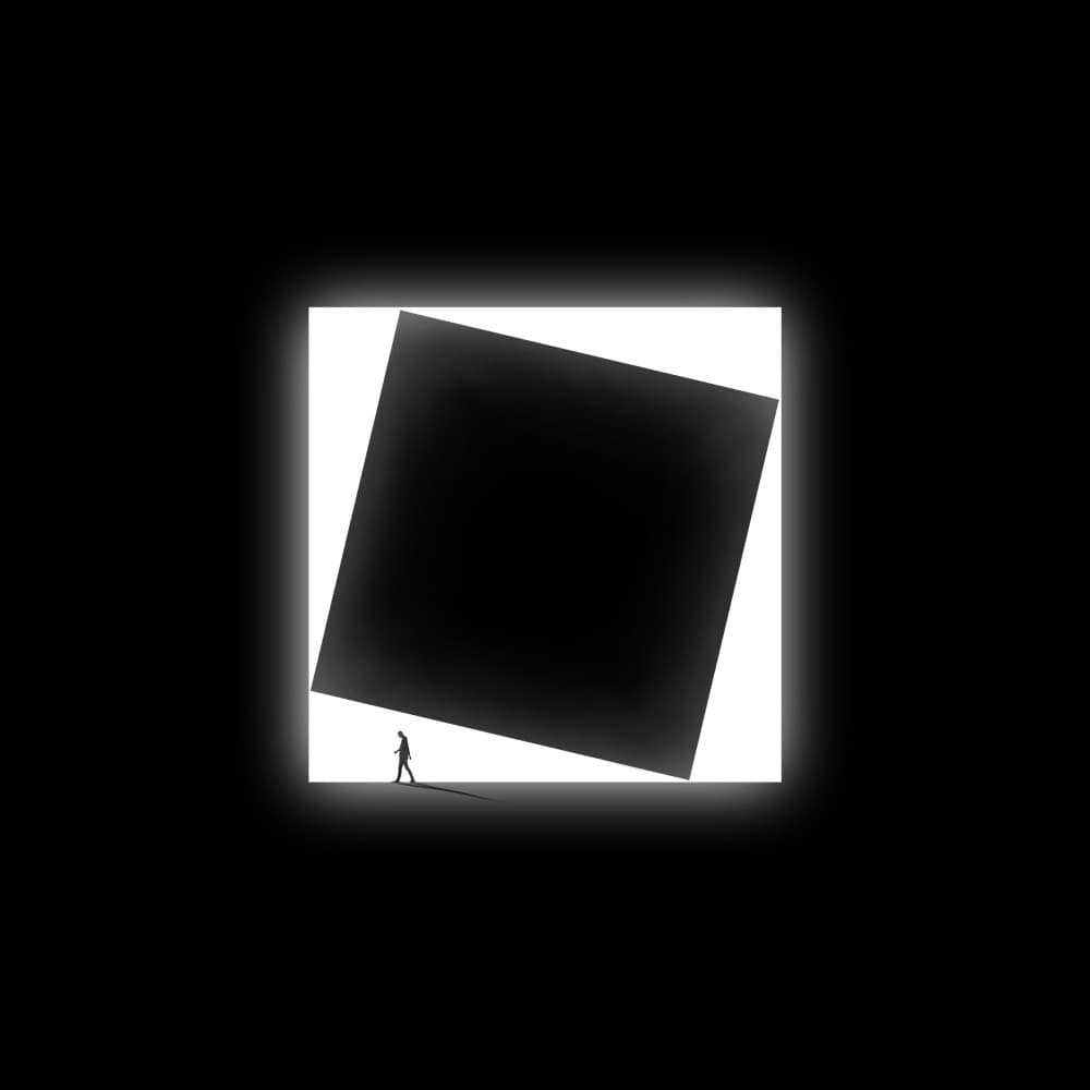 Man and the Dark Square by Hadi Malijani (Malenjani) — canvas wall art