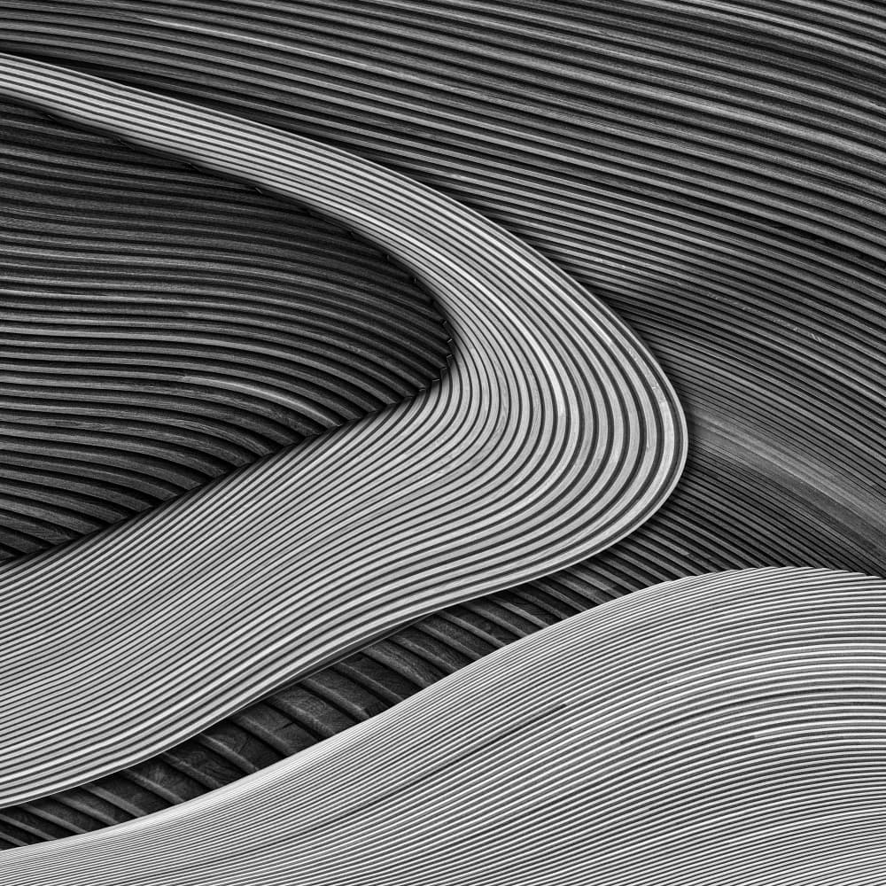 Abstract Flowing Stripes by Luc Vangindertael (laGrange) — canvas wall art