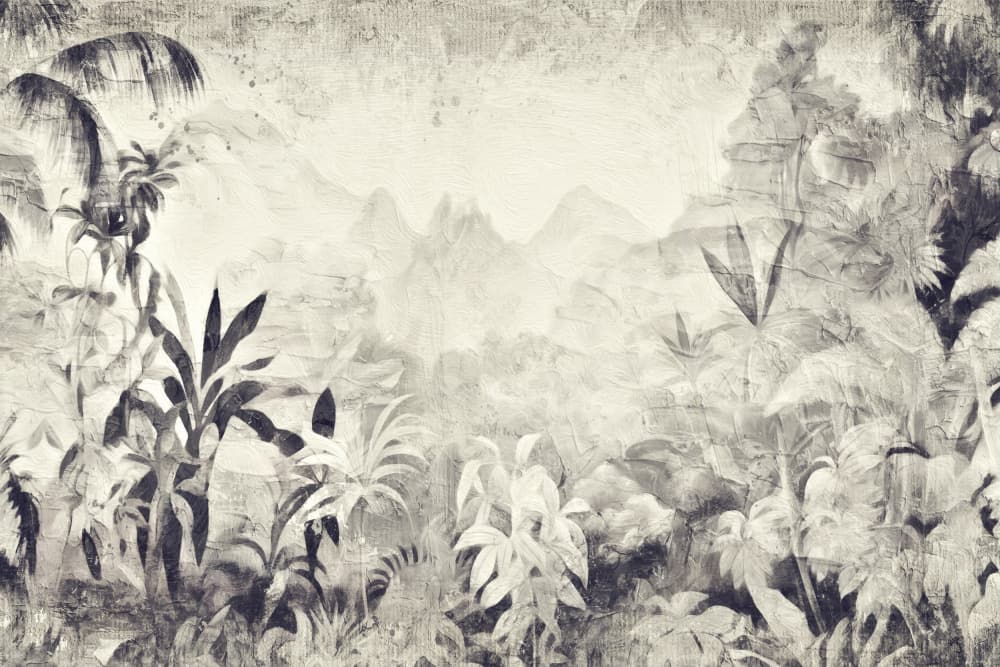 Vintage Tropical Jungle by Rafal Kulik — canvas wall art