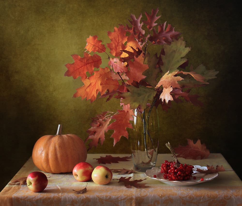 Autumn Harvest Table by Tatyana Skorokhod — canvas wall art