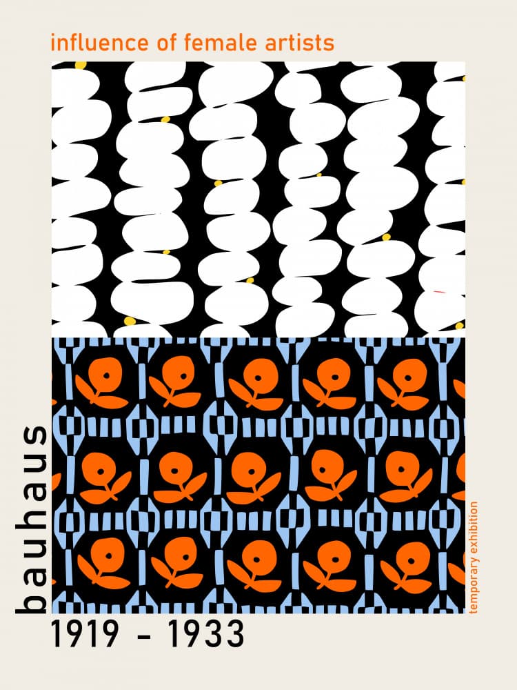 Bauhaus Graphic Patterns by Annick — canvas wall art