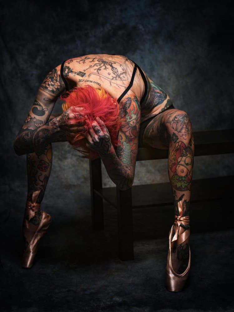 Tattooed Ballet Dancer by Jonathan L — canvas wall art