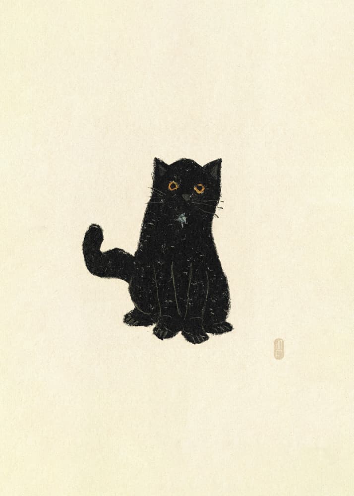 Charming Black Cat by Dianne Nicole Fernando — canvas wall art