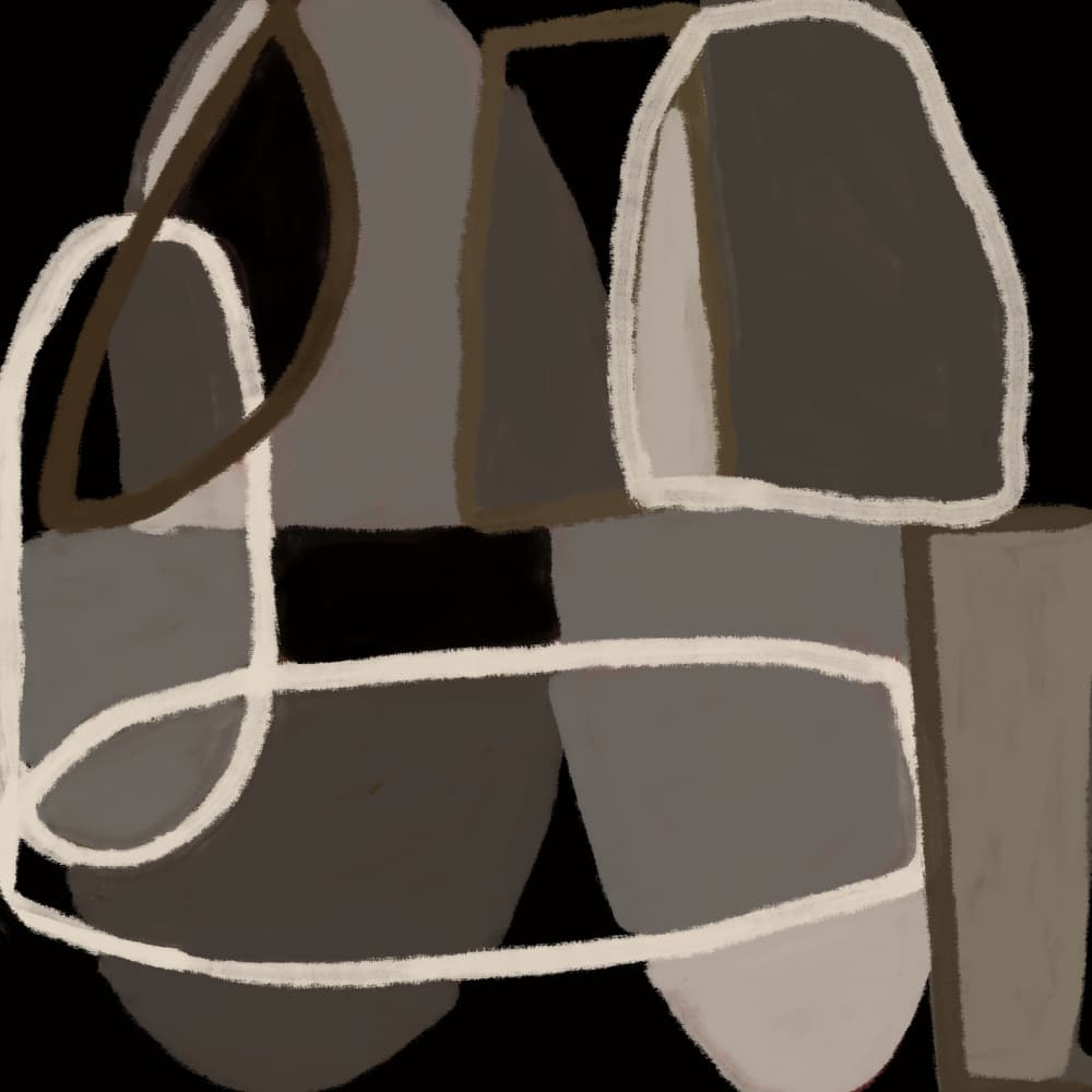 Modern Muted Forms by Sharyn Bursic — canvas wall art