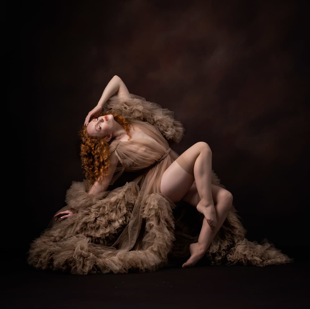 Dreamy Redhead In Robe by Catchlight Studio — canvas wall art