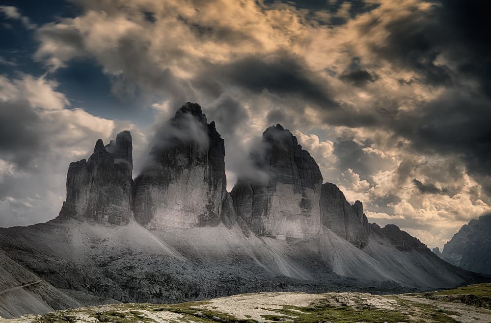 Dramatic Mountain Peaks by Aida Ianeva — canvas wall art
