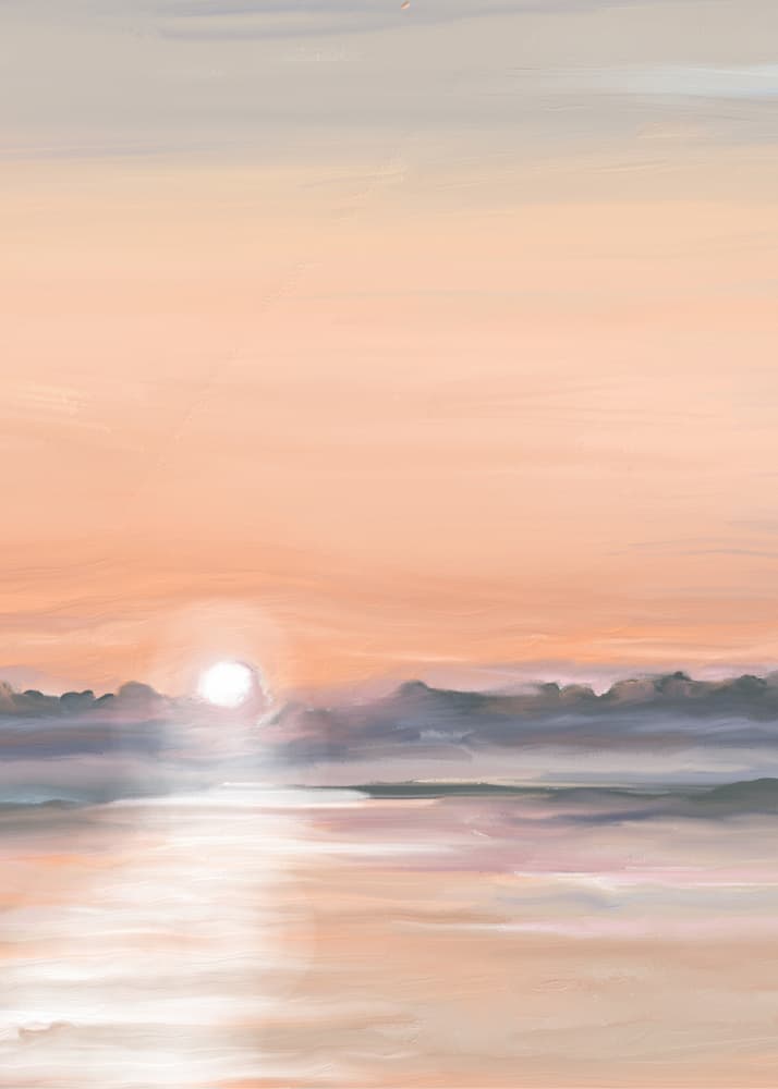 Serene Sunset Reflection by Jenna Alheit — canvas wall art