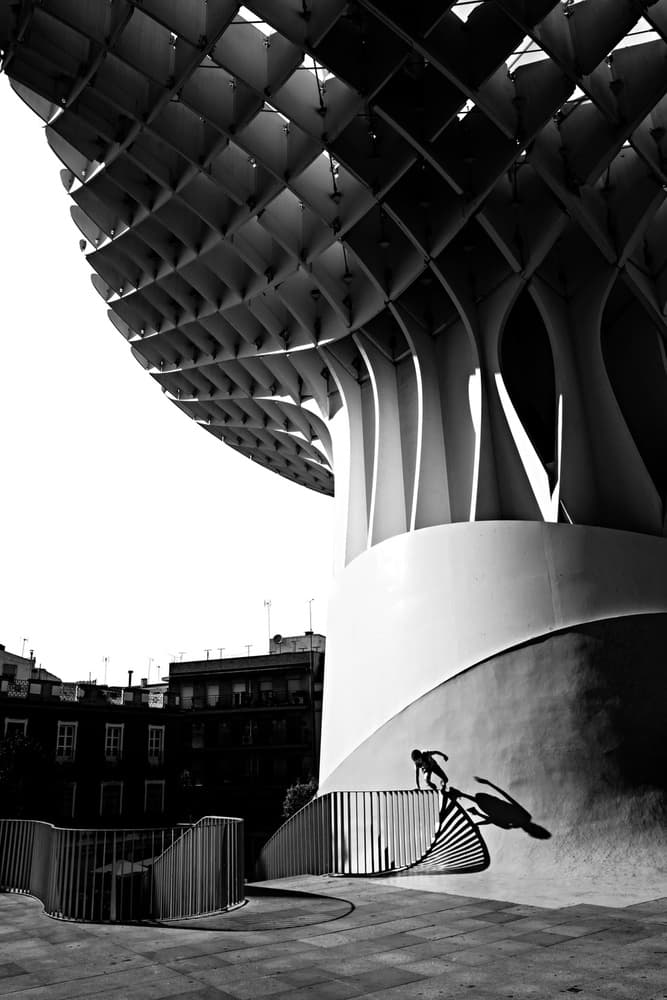 Urban Skater Shadow Play by Luca Domenichi — canvas wall art