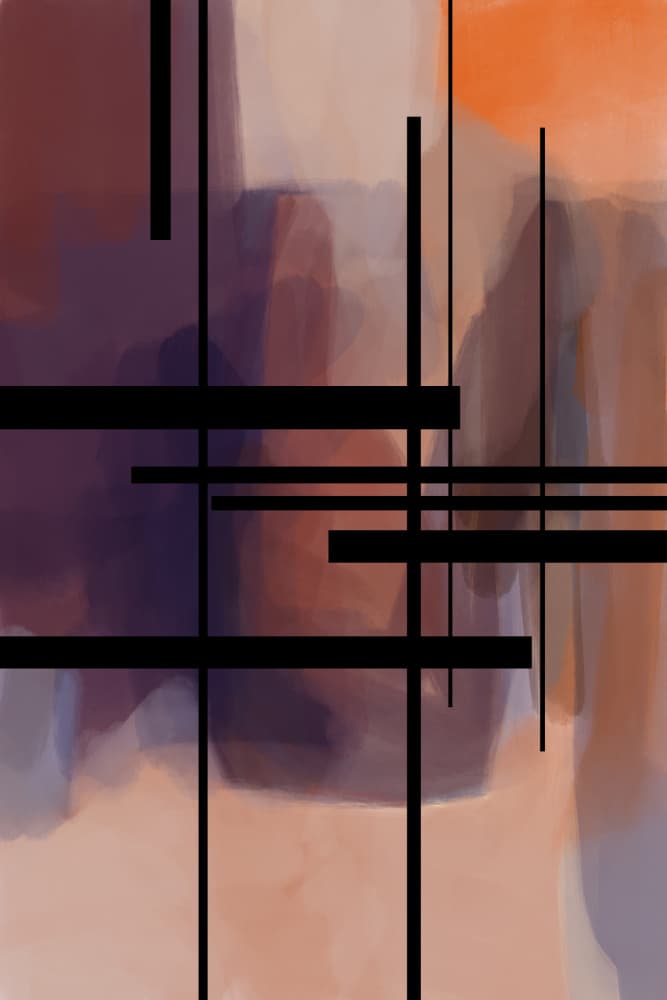 Painterly Geometric Abstract by Simona Gocan — canvas wall art