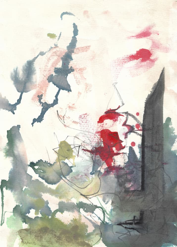 Abstract Red Flow by Annick — canvas wall art