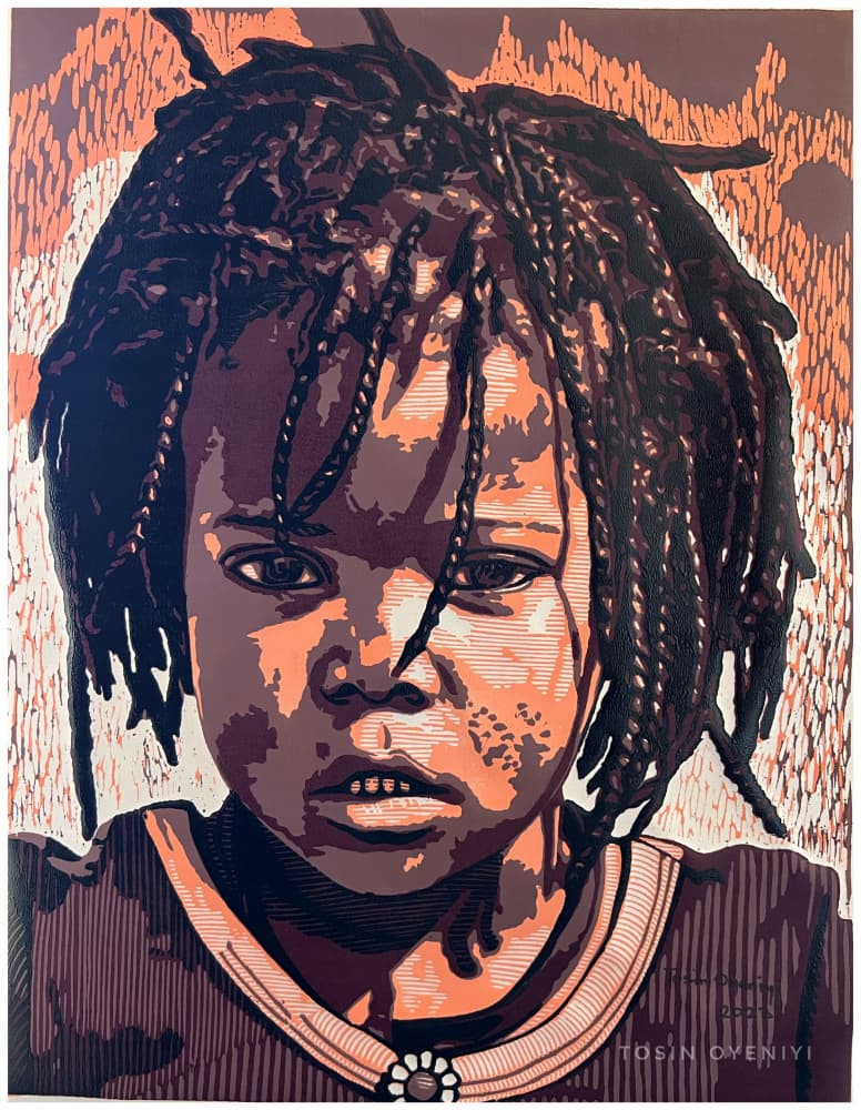 African Child Portrait by Tosin Oyeniyi — canvas wall art
