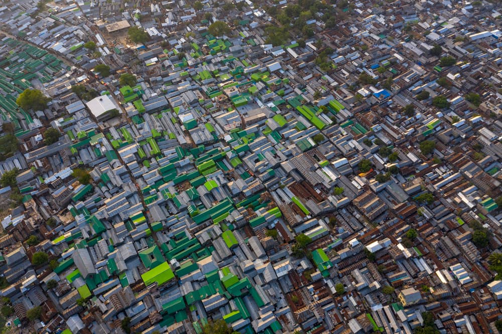 Dense Urban Rooftops by Azim Khan Ronnie — canvas wall art