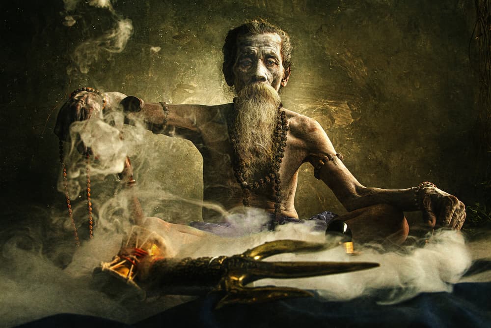 Mystic Sadhu Ritual by Srikanth Gumma — canvas wall art