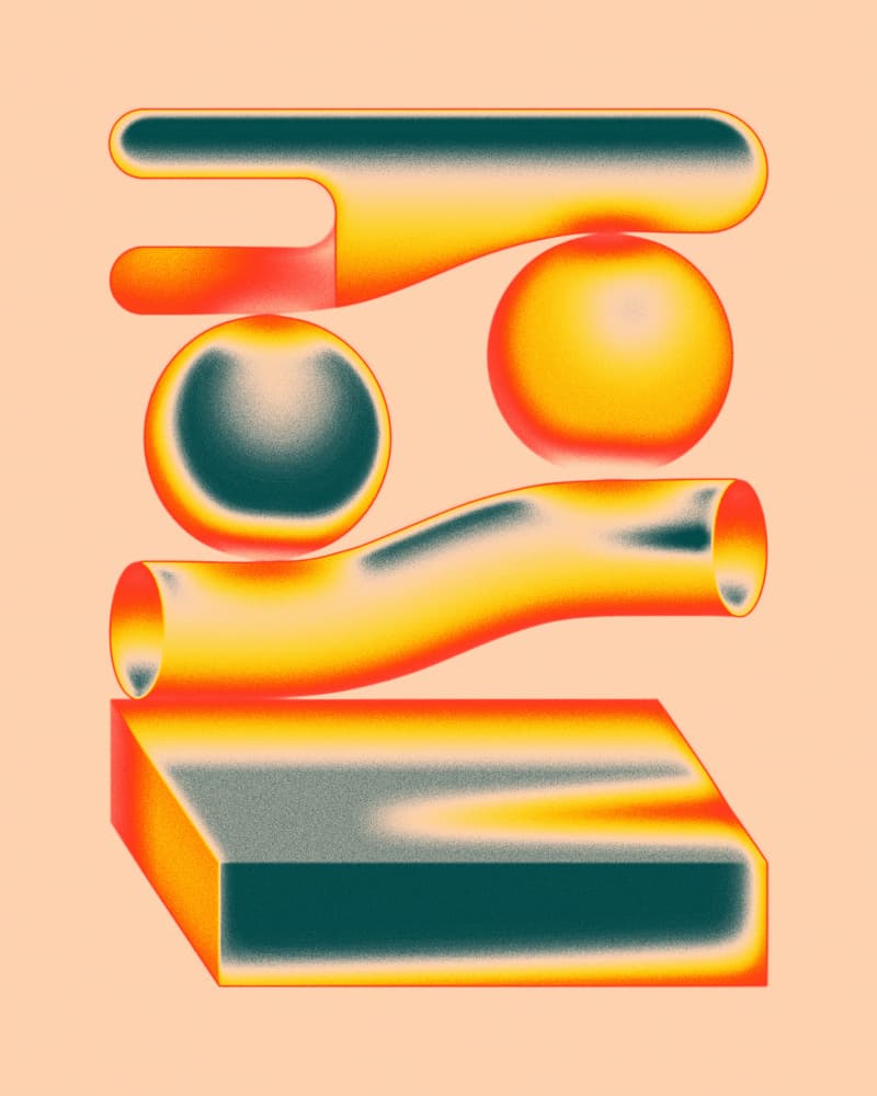 Soft Gradient Shapes by Jazzberry Blue — canvas wall art
