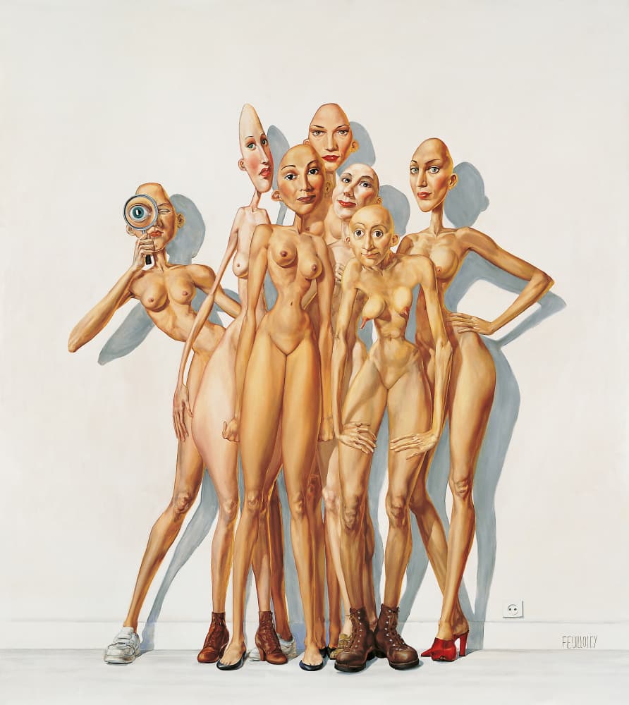 Curious Women by Myriam Feuilloley — canvas wall art