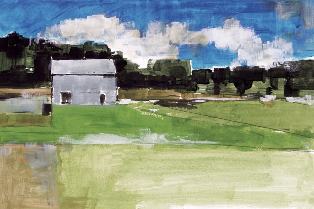 Rustic Barn Landscape by cartissi — canvas wall art