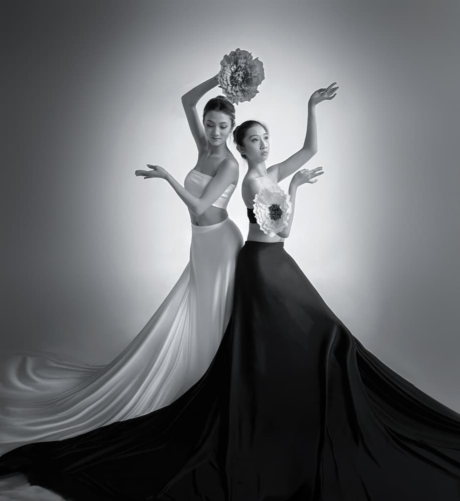 Yin Yang Dancers by Catherine Wang — canvas wall art