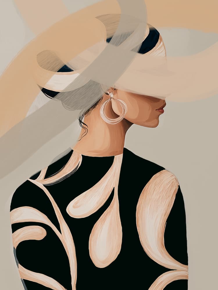 Elegant Fashion Profile by Studio Palette — canvas wall art