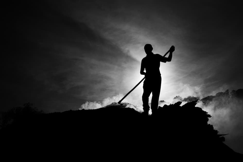 Working Man Silhouette by Zoran Toldi (EFIAP AZSF) — canvas wall art